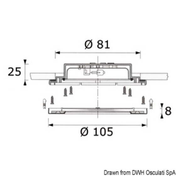 - Foresti E Suardi Halogen Ceiling Light For Recess Mounting