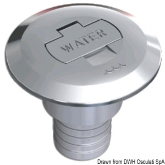 - Kappe aus verchromtem Messing mit Schlüssel