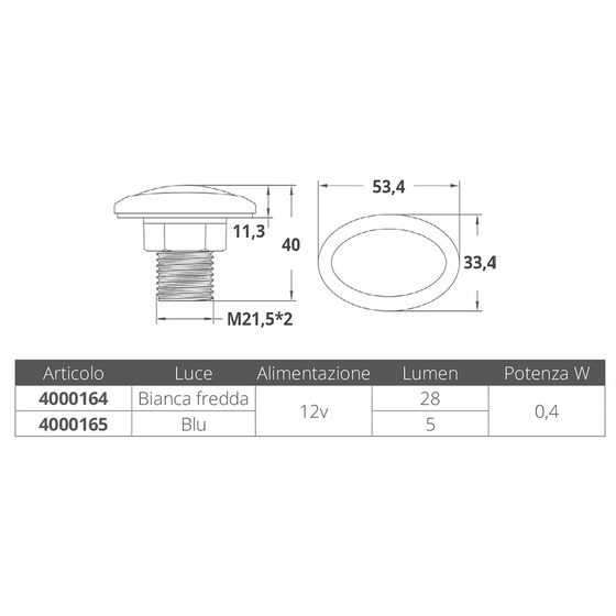 Aaa World Wide Enterprise Ltd Courtesy Light 2 Led 12v