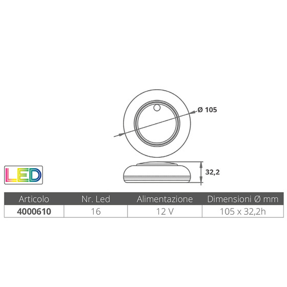 Aaa World Wide Enterprise Ltd Plafonnier à activation tactile 16 LED