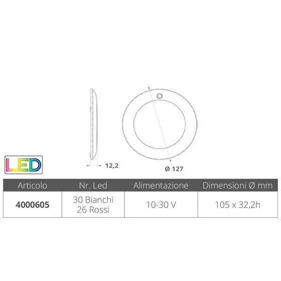 Aaa World Wide Enterprise Ltd Plafonnier LED blanc et rouge