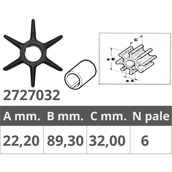 Ancor Johnson / Ev Impeller 2t V4-v6