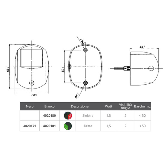 Aquasignal Led Navigation Lights Series 34