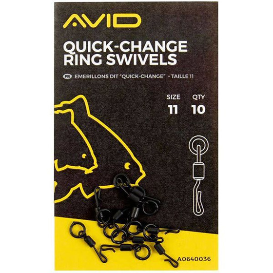 Avid Carp Quick Change Ring Swivels Size 11