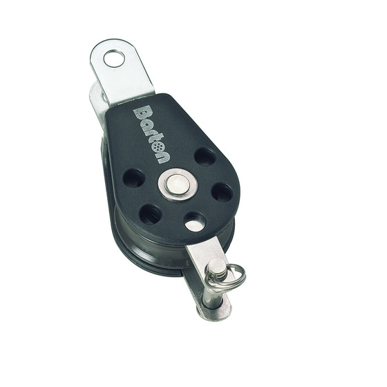 Barton Marine Single Block - Fixed Eye Clevis Pin + Becket