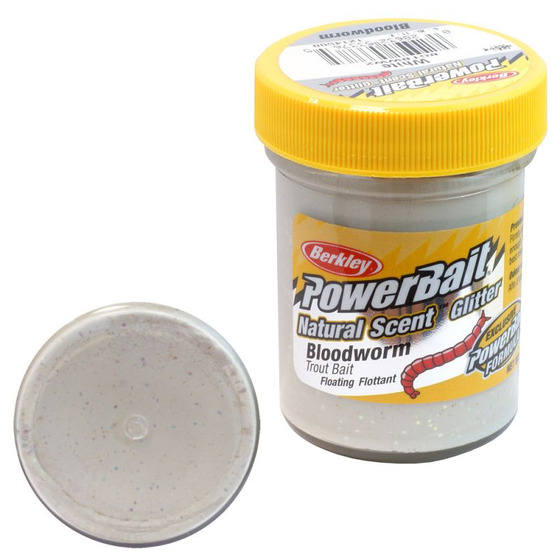 Berkley PowerBait Natural Scent Bloodworm White Trout Dough