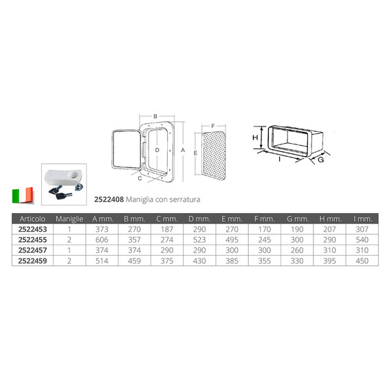 Can Sb Marine Plastics Sportello Contenitore Mm.357x606x320p