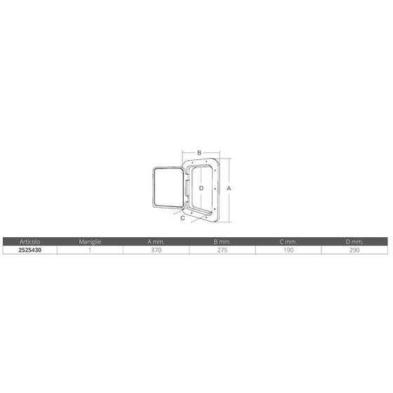 ¿Puede Sb Marine Plastics Sportello Mm.370x275?