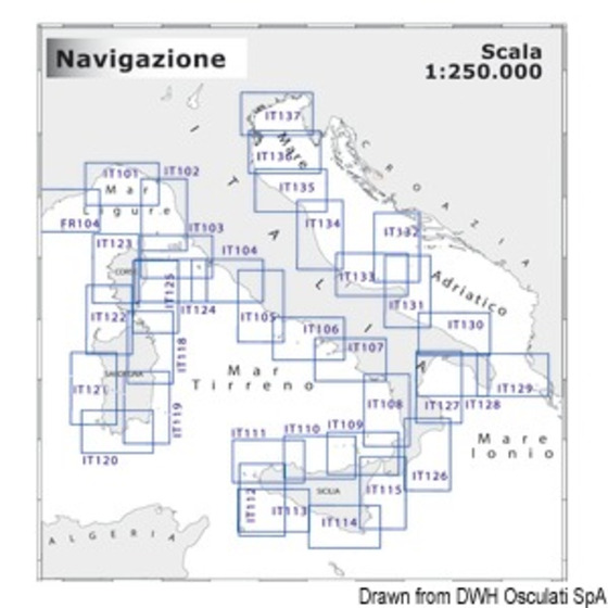 Cartographie côtière 1:250 000 Navimap