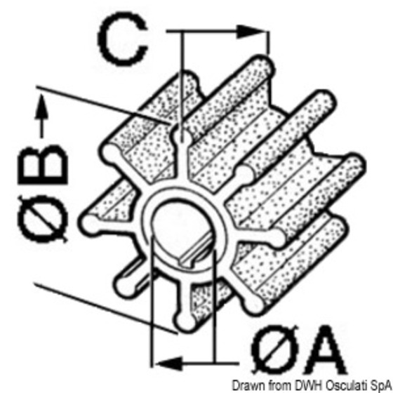 Cef Marine Laufrad für Mercury/Mariner Außenbordmotor