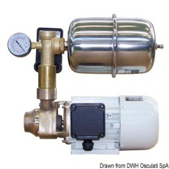 Cem Elettromeccanica Cem Fresh Water Pump With Bronze Body And Accumulator Tank