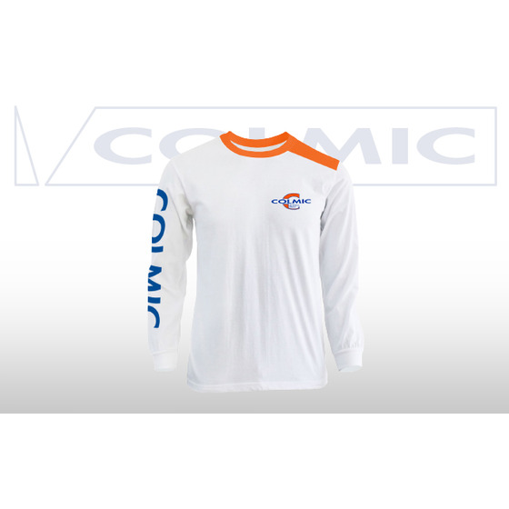 Colmic T-shirt Long Sleeves White-orange