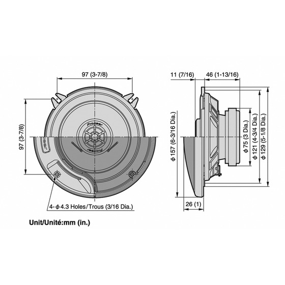 Paire d'enceintes Pioneer - 130w