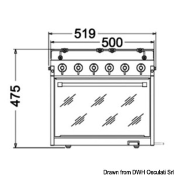 Cocina eléctrica con horno Techimpex Horizon