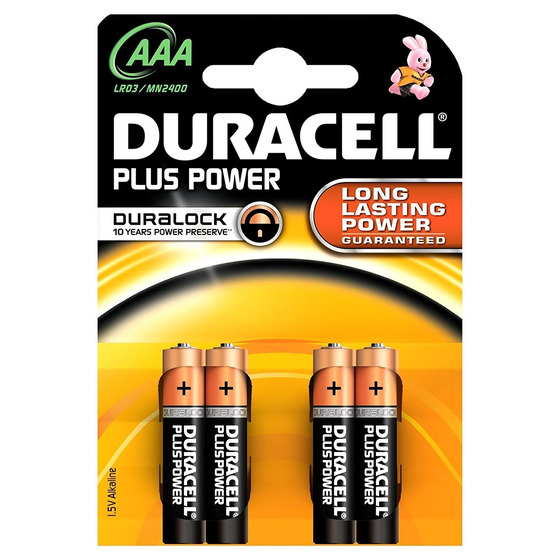 Pile alcaline Duracell Power Plus Mini stylet AAA