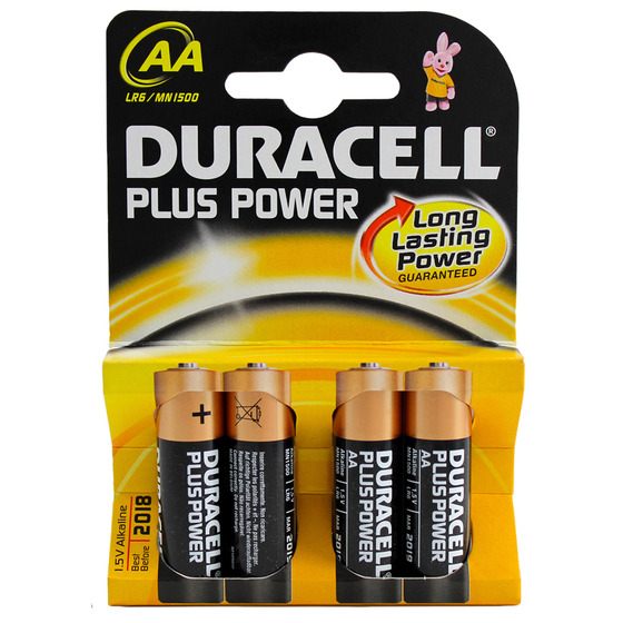 Piles alcalines Duracell Power Plus Stilo Aa