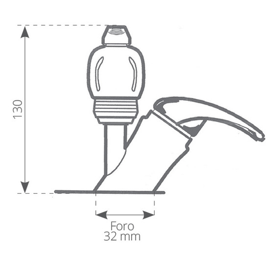 Elettrogas Aravon Single Handed Mixer With Shower Head