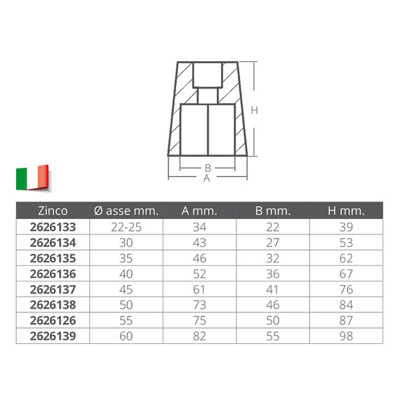 Enrico Polipodio Spare Shaft Ogive Hexagonal Screw