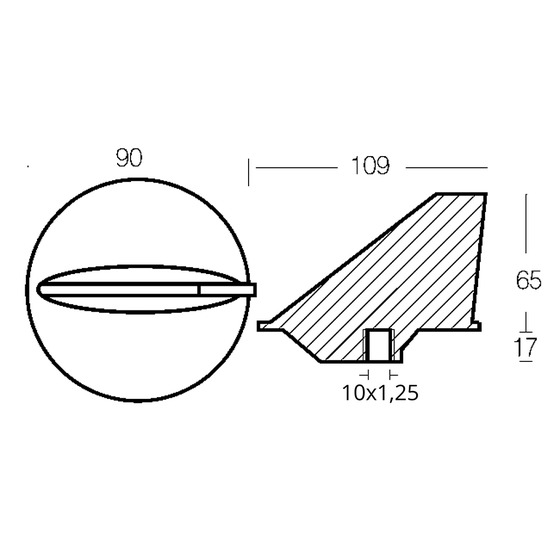 Aileron court Enrico Polipodio pour Yamaha 55hp-mariner 40/60hp