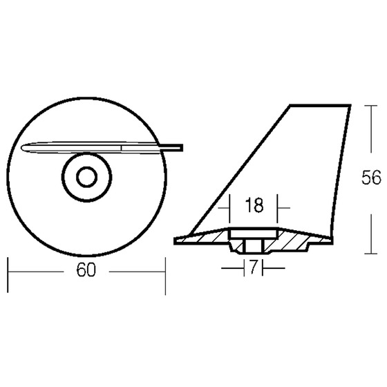 Aileron Enrico Polipodio pour moteurs Mega 25/50 Hp