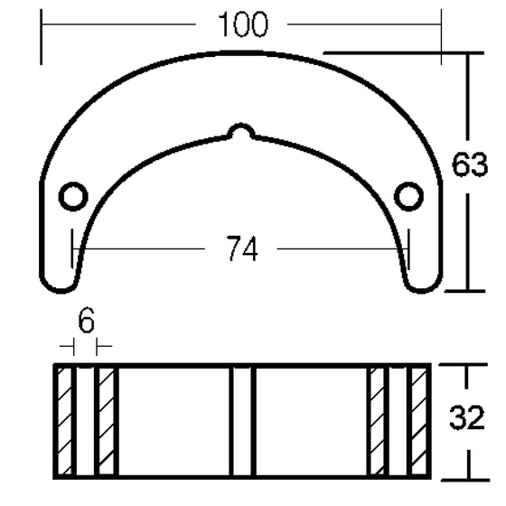 Plaque Enrico Polipodio pour moteur hors-bord 50/75 Hp