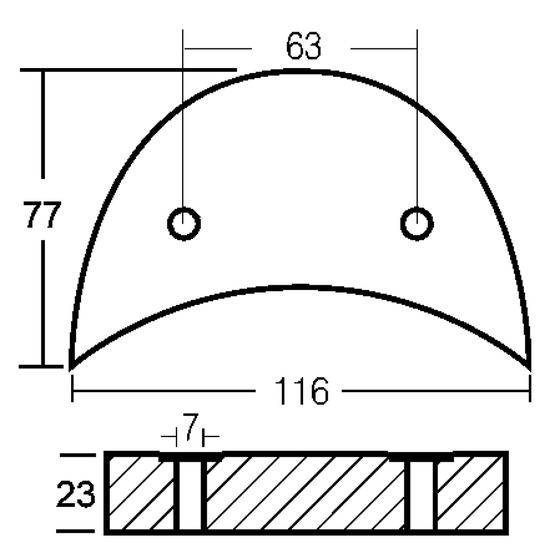 Plaque Enrico Polipodio pour moteur hors-bord 90/140 Hp