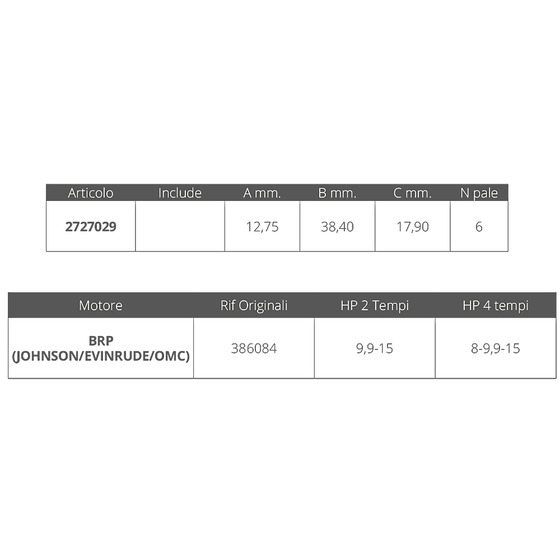 Finnord Gir. Johonson / Ev. 2 / 4t 8-9.9-15 Hp