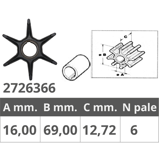 Finnord Evinrude Impeller 2t 25 30 35 40hp