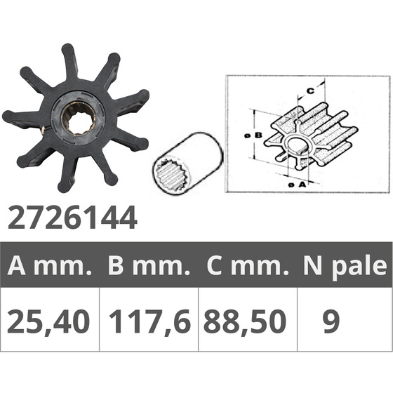 Finnord Jabsco Impeller 17240-0001e1879-0001