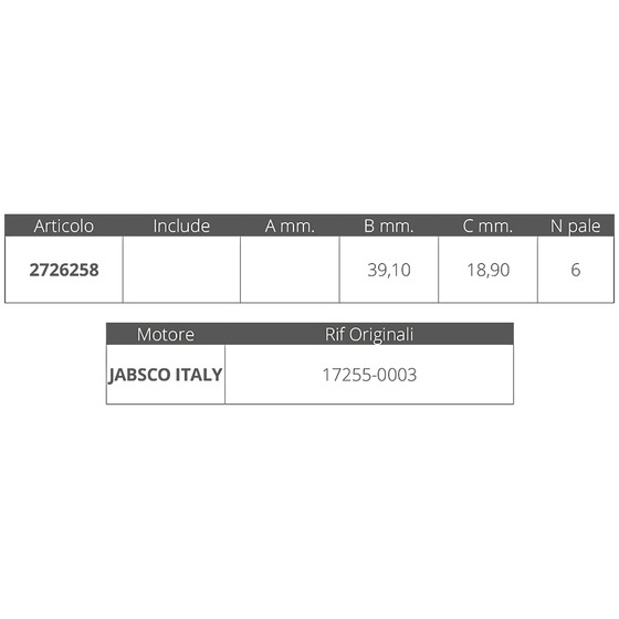 Finnord Impeller Jab. 17255-0003