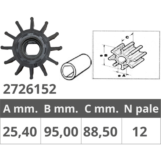 Finnord Jabsco Impeller 17370-001