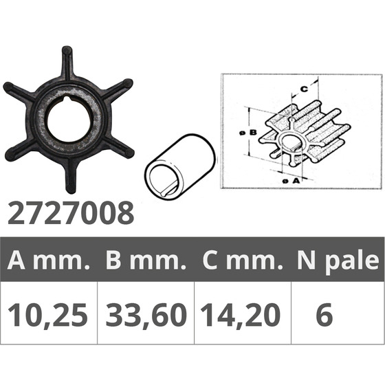 Finnord Mercury 2t Tohatsu 2 / 4t Impeller