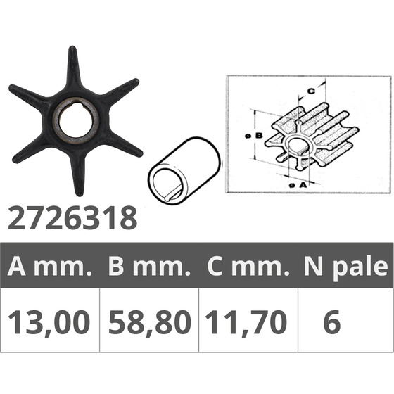 Finnord Mercury 4t Impeller 9.9-15 Hp