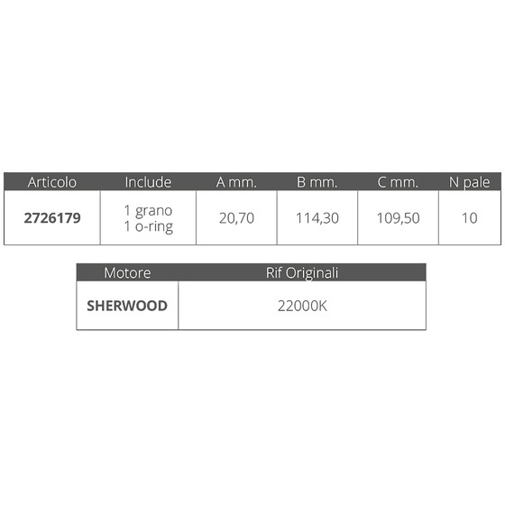 Finnord Sherwood Impeller 22000k