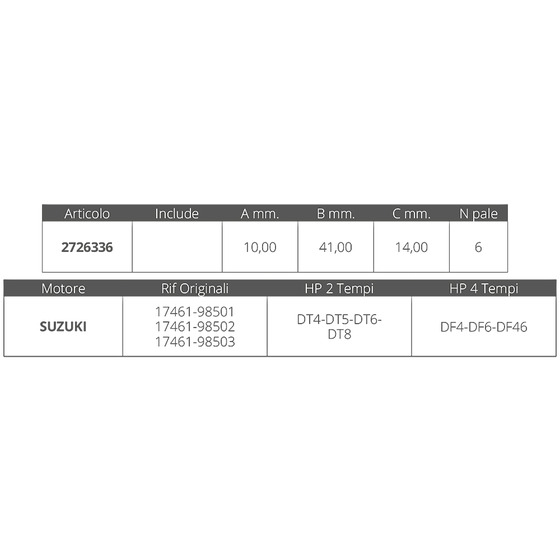 Finnord Girante Suzuki 2t 2-2,2-4-5-6-8 Hp