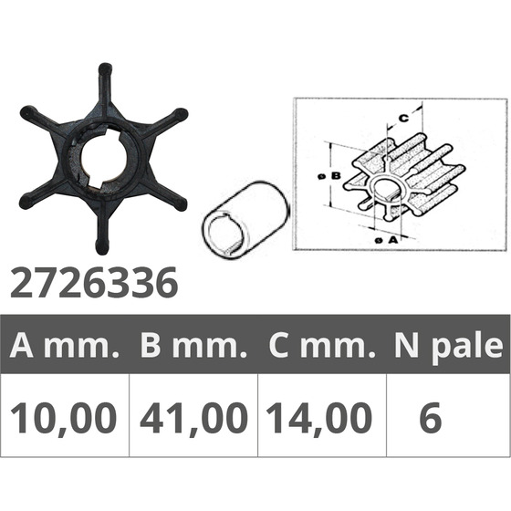 Finnord Suzuki Impeller 2t 2-2 2-4-5-6-8 Hp