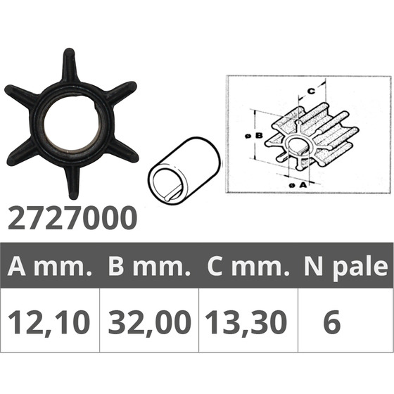 Finnord Whitehead 2t 6-12 Hp Impeller