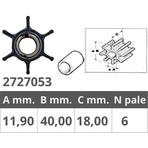 Finnord Yamaha 2t 6-8 Hp Impeller