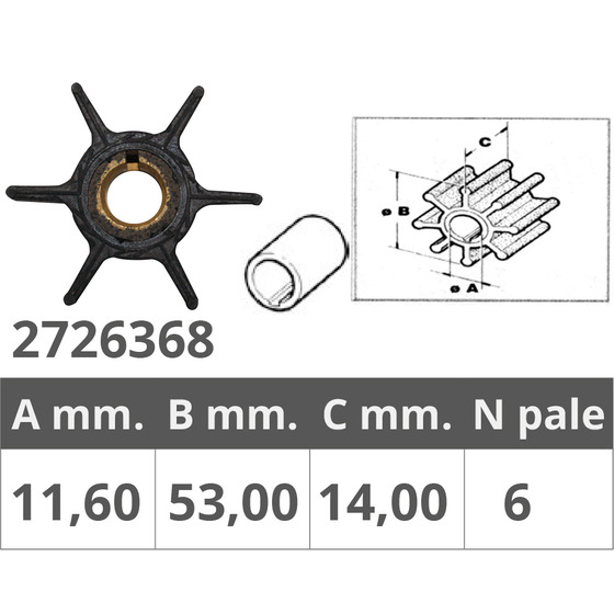 Finnord Yamaha / Selva 4t 6-8 Hp Impeller