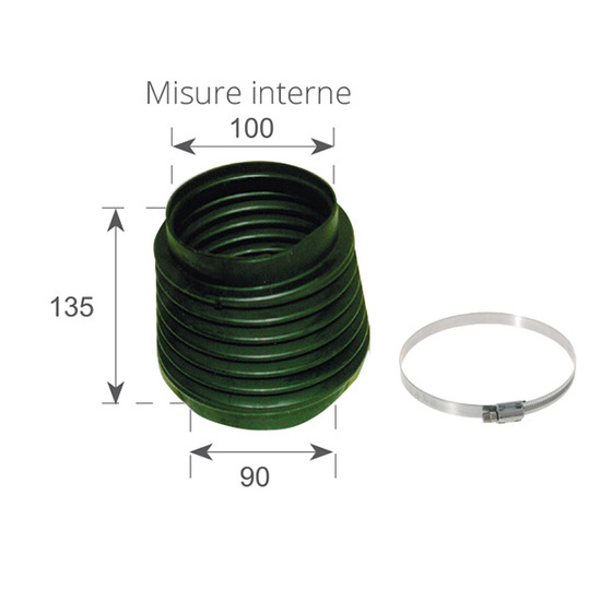 Finnord Soufflet de couvercle de transmission pour moteurs Sterndrive/Cobra