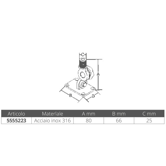 Base Articulée Fni Inox