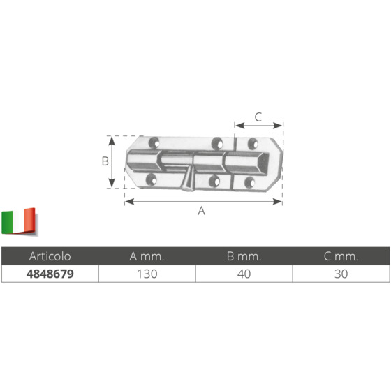 Fni Chromed Brass Door Bolt