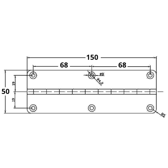 Bisagra Fni Mm.150x50