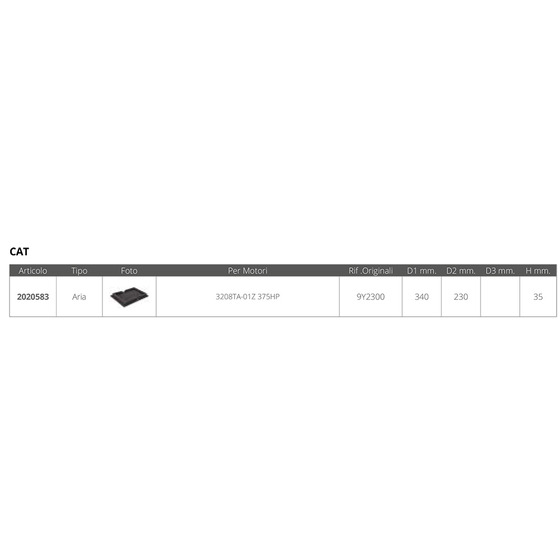 Fni Luftfilter Cat Or. 9y2300