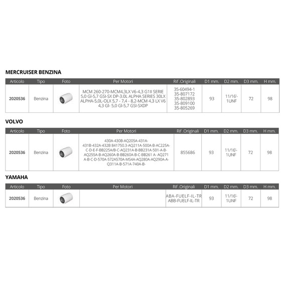 Fni Multi-brand Petrol Filter