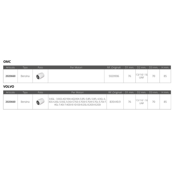 Fni Benzinfilter Omc Volvo
