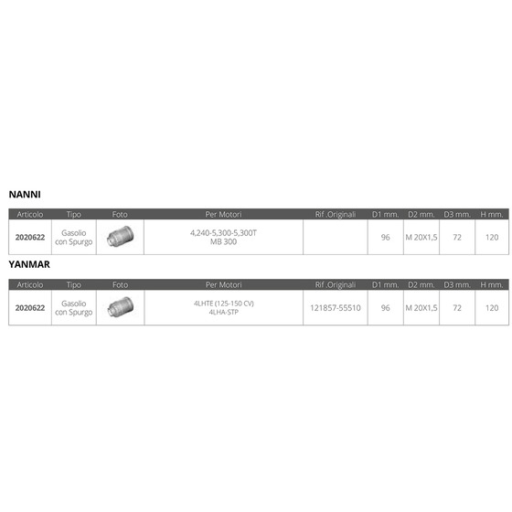 Fni Nanni Yanmar Dieselfilter