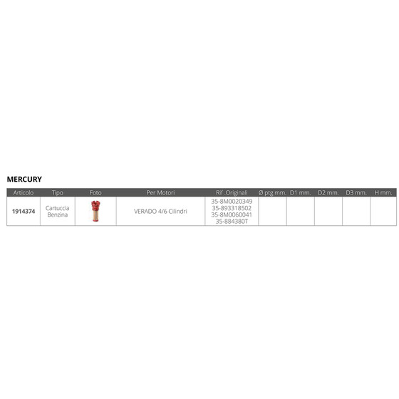 Filtre Fni Mercury-verado 4/6 Cylindres