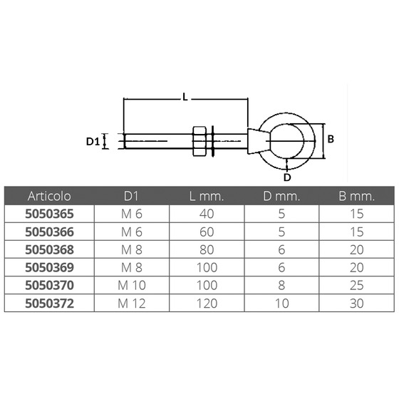 Fni Aisi 316 Ring Bolt