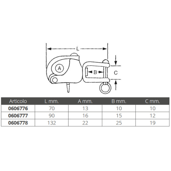 Fni Aisi 316 Snap Shackles With Swivel Fork